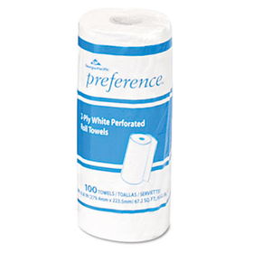 Georgia Pacific 27300 - Perforated Paper Towel, 8-7/8 x 11, White, 100/Roll, 30/Cartongeorgia 