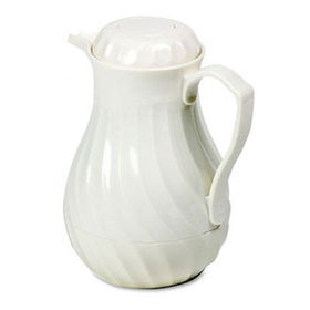 Hormel 402264 - Poly Lined Carafe, Swirl Design, 64 oz. Capacity, White