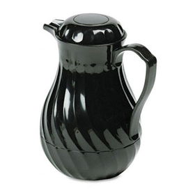 Hormel 402264B - Poly Lined Carafe, Swirl Design, 64 oz. Capacity, Black