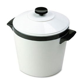 Hormel 451W - Ice Bucket, Three-Quart w/Lid, Insulated Shatterproof Liner, White w/Black Trimhormel 