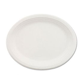 Chinet VESPERCT - Paper Dinnerware, Oval Platter, 9-3/4 x 12-1/2, White, 500/Carton