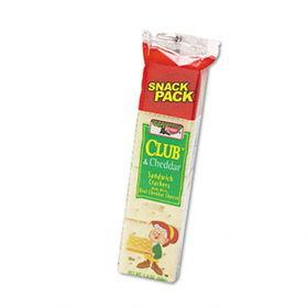 Keebler 21163 - Sandwich Cracker, Club & Cheddar, 8-Cracker Snack Pack, 12 Packs/Box