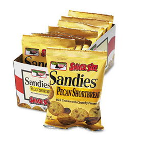 Keebler 39728 - Mini Cookies, Pecan Sandies, 2oz Snack Pack, 8 Packs/Box