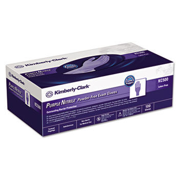 KIMBERLY-CLARK PROFESSIONAL* 55081 - STERLING PURPLE NITRILE Exam Gloves, Small, Purple, 100/Boxkimberly 