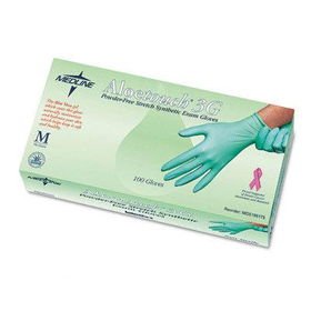 Medline MDS195175 - Aloetouch 3G Disposable Latex-Free Vinyl Exam Gloves, Powder-Free, Med, 100/Box