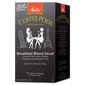 Melitta 75413 - Coffee Pods, Breakfast Blend Decaf, 18 Pods/Boxmelitta 