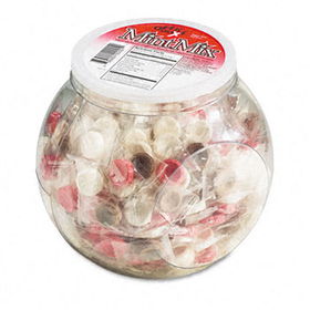 Office Snax 00001 - Mint Mix, Assort Cinnmn/Choc/Wintrgrn/Peprmnt, Indv Wrapped, 375/Jar