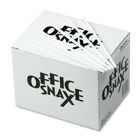 Office Snax STR5 - Plastic Stir Sticks, 5, Plastic, White, 1000/Box