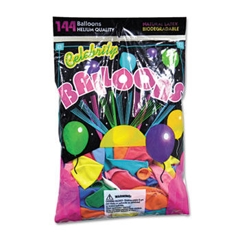 Tablemate 1200 - Helium Quality Latex Balloons, 12 Assorted Colors, 144/Pack