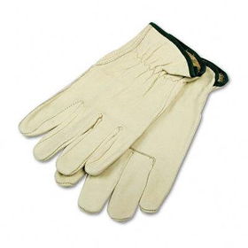 United Facility Supply 8060M - Cowhide Grain Leather Drivers' Gloves, Medium, Buff, Pair