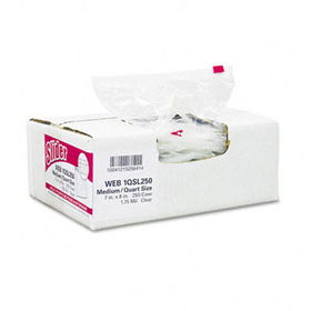 Handi-Bag 1QSL250 - Slider Storage Bags, 1qt., 7 x 8, 1.75 mil, Clear, 250/Carton