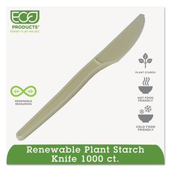 Eco-Products EPS001 - Plant Starch Knife, Cream, 1000/Carton