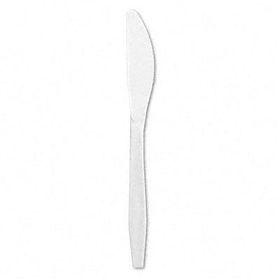 Boardwalk MWKW3006 - Heavyweight Plastic Cutlery, Knife, Medium-Length, White, 300/Packboardwalk 