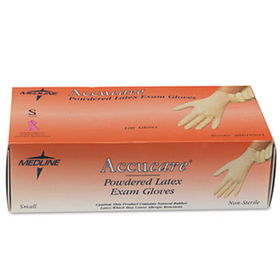 Medline MG1204 - MediGuard Powdered Latex Exam Gloves, Small, 100/Boxmedline 