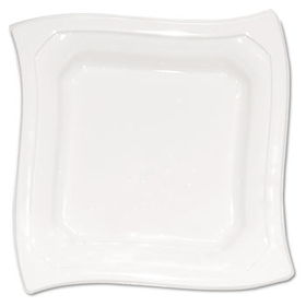 Boardwalk PI410W2020 - Heavy-Duty Plastic Plates, Square, 10-1/4, White, 20/Packboardwalk 
