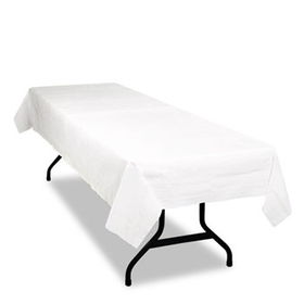 Tablemate PT549WH - Table Set Poly Tissue Table Cover, 54 x 108, White, 6/Pack