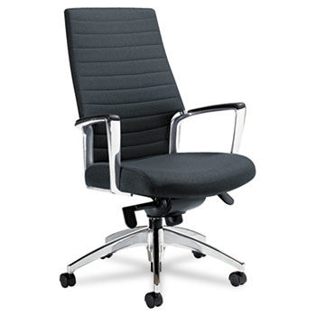 Accord Series High-Back Tilt Chair, Leather/Mock Leather, Blackglobal 