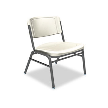Rough N Ready Series Big & Tall Stack Chair, Resin, Platinum, 4/Cartoniceberg 