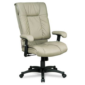 Office Star EX93821 - 93 Series Executive Leather High-Back Swivel/Tilt Chair, Tanoffice 