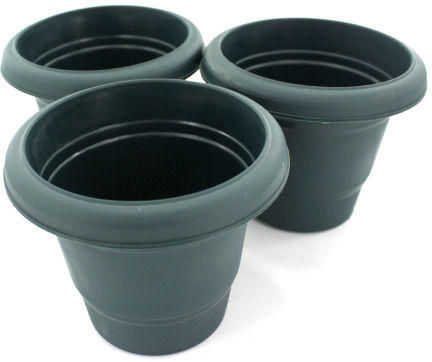 3-Pack 4"" Black Plastic Planters Case Pack 24