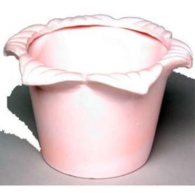 Round Pink Ceramic Flower Pot 6In. Case Pack 24