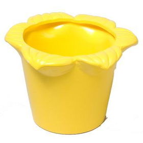 Yellow Round Ceramic Flower Pot 4 In. Case Pack 54yellow 