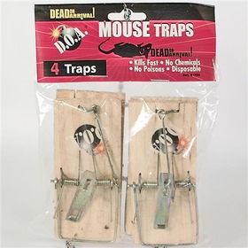 D.O.A. Wood Mouse Spring Traps Case Pack 24