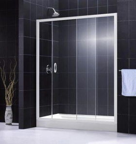 Infinity Shower Door Clear Glass White Finishinfinity 