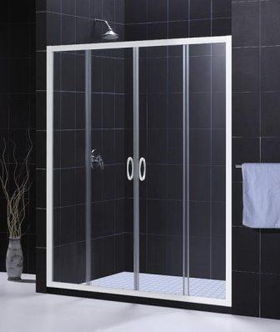 Visions Shower Door Clear Glass White Finishvisions 