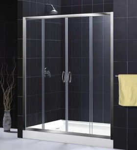 Visions Shower Door Clear Glass Chrome Finishvisions 