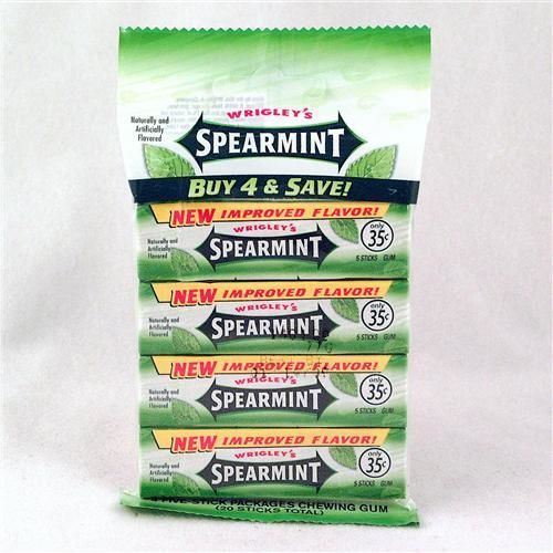 Wrigley Spearmint 5 Stick Case Pack 10