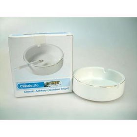 Porcelain Gold-Edged Ashtray Case Pack 48porcelain 