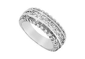 Mens Diamond Ring : 14K White Gold - 1.35 CT Diamonds - Ring Size 9.5mens 