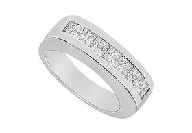 Mens Diamond Ring : 14K White Gold - 1.25 CT Diamonds - Ring Size 9.5mens 