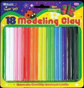 BAZIC 10 Asst Colors 250g / 8.8 oz. Modeling Clay Case Pack 72bazic 