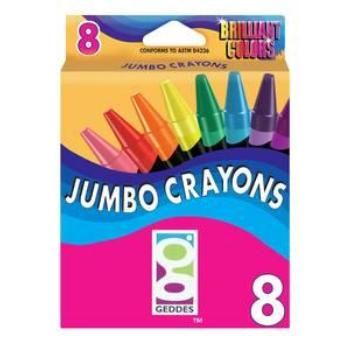 8 Count Geddes Jumbo Crayons Case Pack 96count 