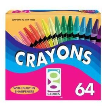64 Count Geddes Crayons Case Pack 36count 