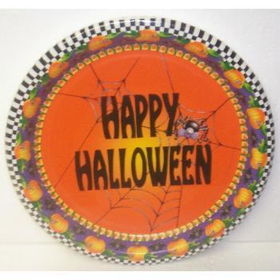 8 Count 7" Happy Halloween Web Night Plates Case Pack 48count 