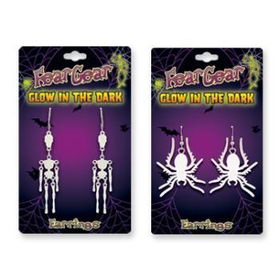 Fear Gear - Glow-in-the-Dark Halloween Earrings Case Pack 72