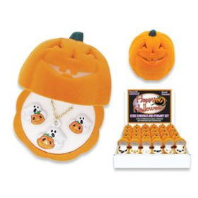 Lead Safe - Pumpkin Box - Necklace & Earring Set Case Pack 36lead 