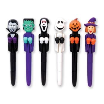 Halloween Punch Pens w/Light-up Eyes & Display Case Pack 72halloween 