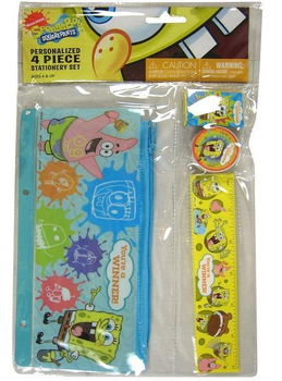Sponge Bob 4 Piece Stationery Set In Opp Bag Case Pack 48sponge 