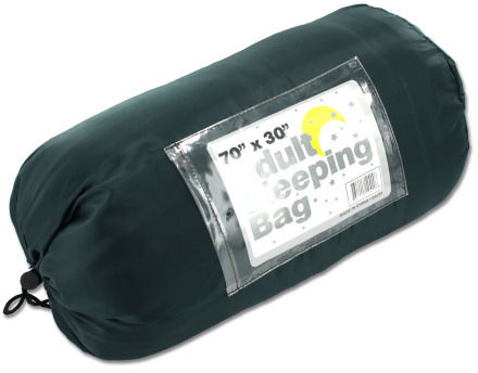 70""x30"" Adult Sleeping Bag: 50 Degrees Fahrenheit