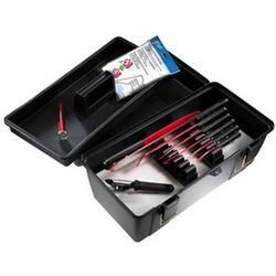 Gray Plastic Tool Box with Knife Traygray 