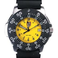 Steel Seal Dive Watch, Yellow Dial, Heavy Rubber Bandsteel 