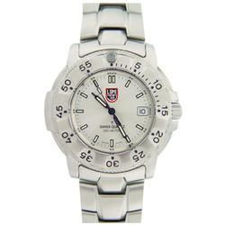 Navy Seal Steel Dive Watch, Silver Dial, Steel Braceletnavy 