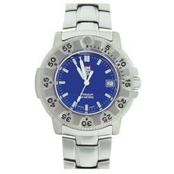 Navy Seal Titanium Dive Watch, Blue Dial, Titanium Braceletnavy 