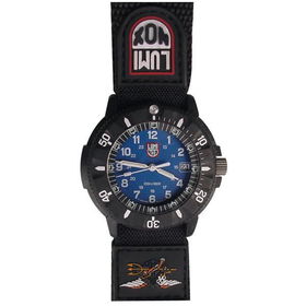 Navy Seal II Dive Watch, Blue Dial, Logo Nylon Strapnavy 