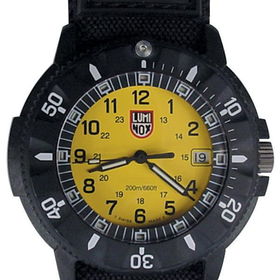 Navy Seal II Dive Watch, Yellow Dial, Logo Nylon Strapnavy 