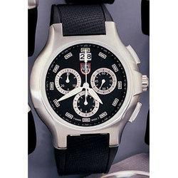 Silver Chrono Series, Black Dial, Polyurethane Strapsilver 